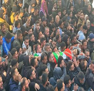 تشييع الشهيد الفتى مهيب أحمد جبرين (16 عام) في بلدة تقوع