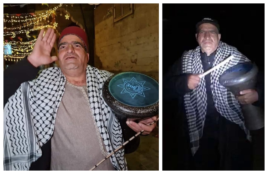 المسحراتي نزار الدباس (53 عاما) في صورتين قبل الحرب وبعدها 