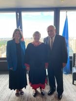 جانب من وداع المفوض السامي لحقوق الإنسان في الأمم المتحدة ميشال باشليت