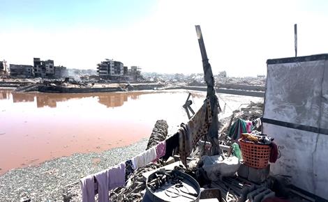 تحذير من خطر بركة الشيخ رضوان بغزة مع قرب الشتاء