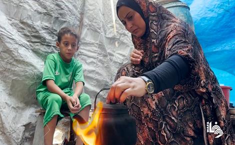 وهيبة تعيش ظروفاً صعبة بعد استشهاد زوجها وأبنائها